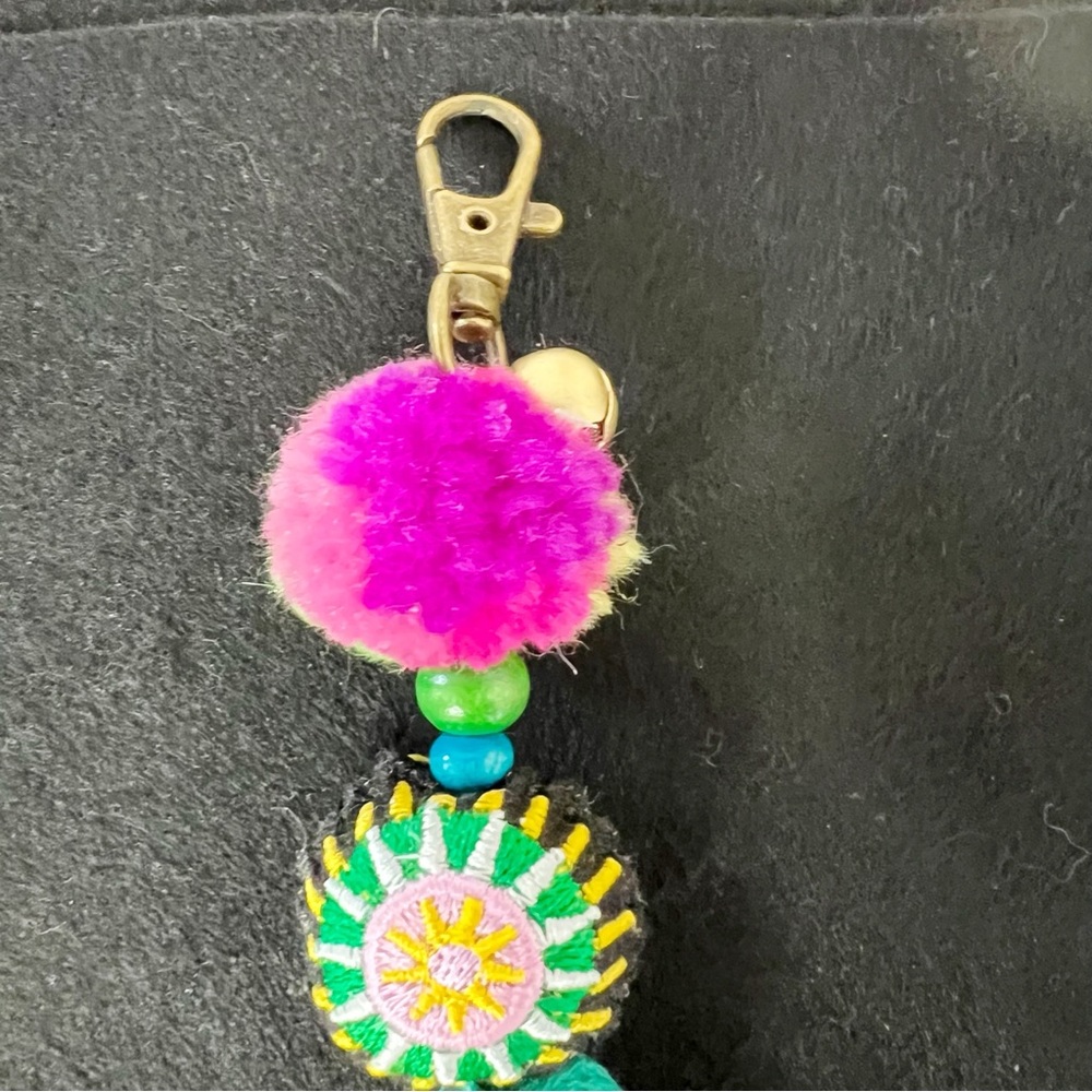 Boho Tassel Bag Charm & Keychain | Colorful Accessory - Picture 3 of 4